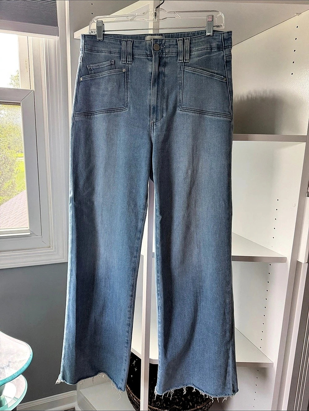 Paige Anessa 31" Wide Leg Jeans Blue Waist 30